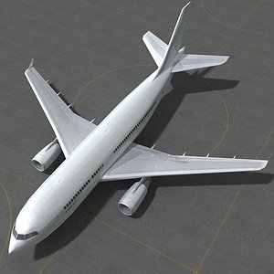 Airbus A-310 Generic White LOW POLY