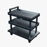 Three Tier Service Cart 1050x610mm Configuration 02