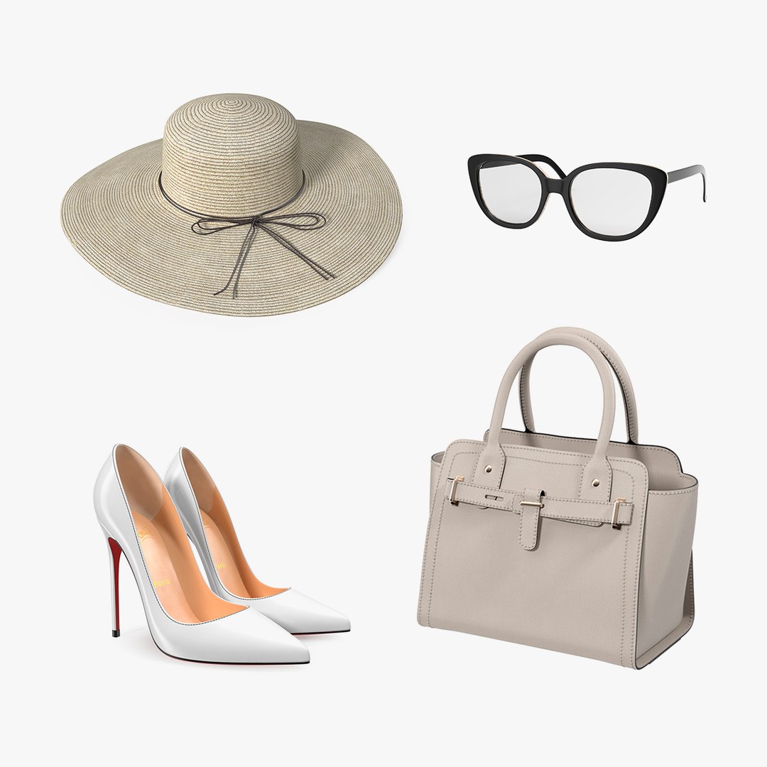 Womens Fashion Accessories Collection 3D model preview