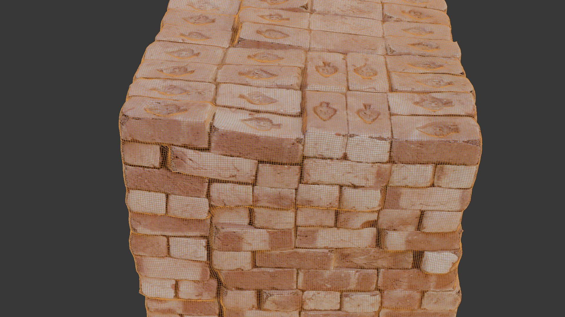 3D 3D Scanned Old Brick Stack - TurboSquid 2396162
