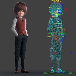 Cartoon Boy Rigged