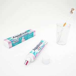 toothpaste aquafresh 3D