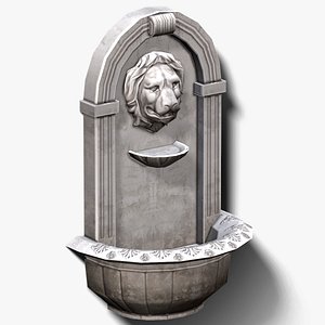 Wall Fountain Low Poly Mobile Ready