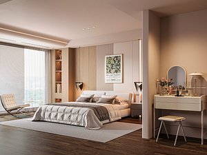 Modern bedroom model