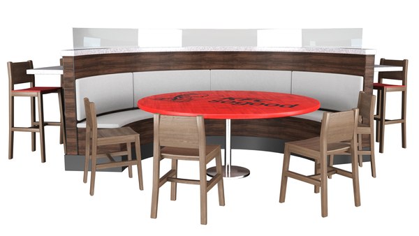 Fast food table 3D model - TurboSquid 1674405