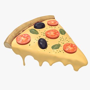 pizza slice cheese 3D model