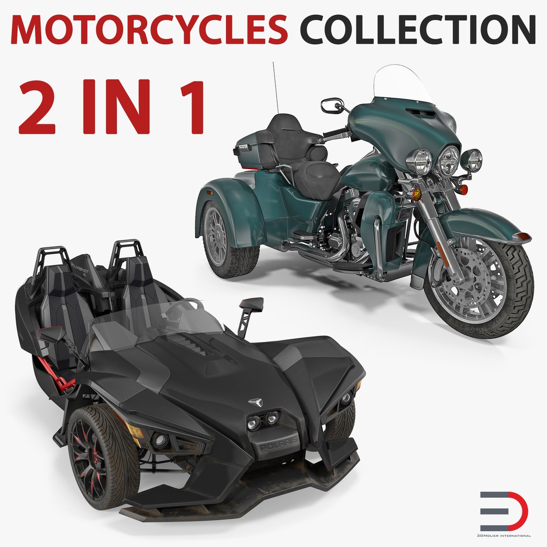 Trike Motorcycles 3D Models Collection 3D model preview