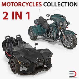3D trike motorcycles model