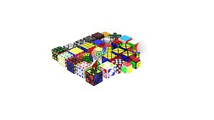 3D Mini Rubiks Cubes Set