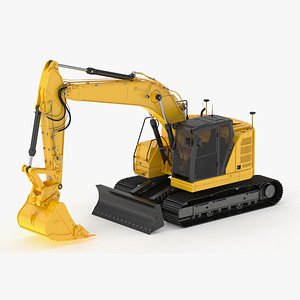 3D Crawler Excavator Generic 04