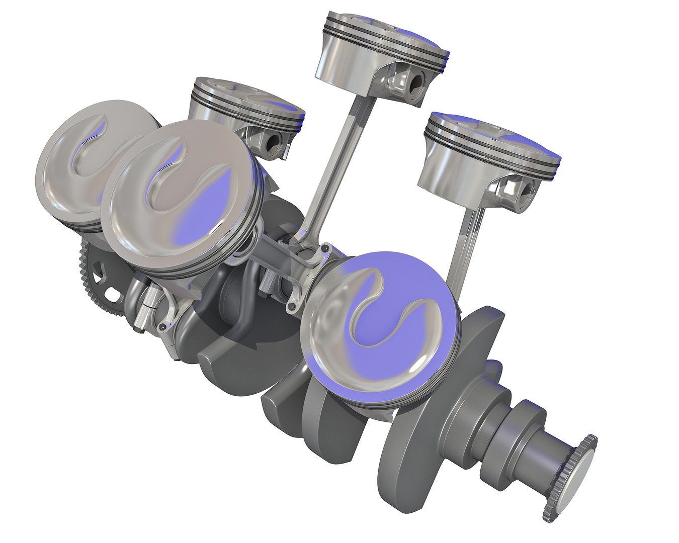 3D Model V6 Engine Cylinders - TurboSquid 1391668