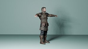 Medieval Warrior Rigged - Game Ready Fantasy Soldier 3D model