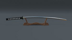 Katana with Rack 3D model
