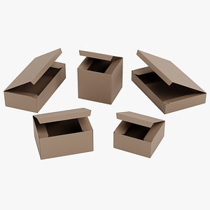 Paper Boxes Rigged Collection 3D model