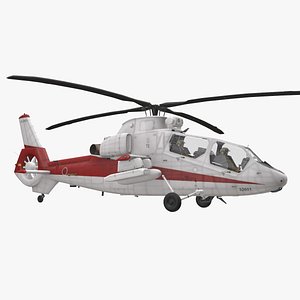 Helicopter OH-1 JGSDF White Complex Animation --446-- 3D model