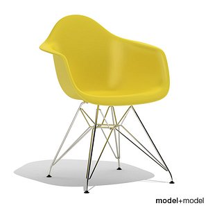 3d model eames plastic armchair dar