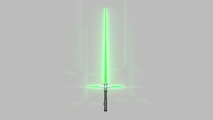 Star Wars Lightsaber Crossguard 04 Green - SciFi Weapon 3D model
