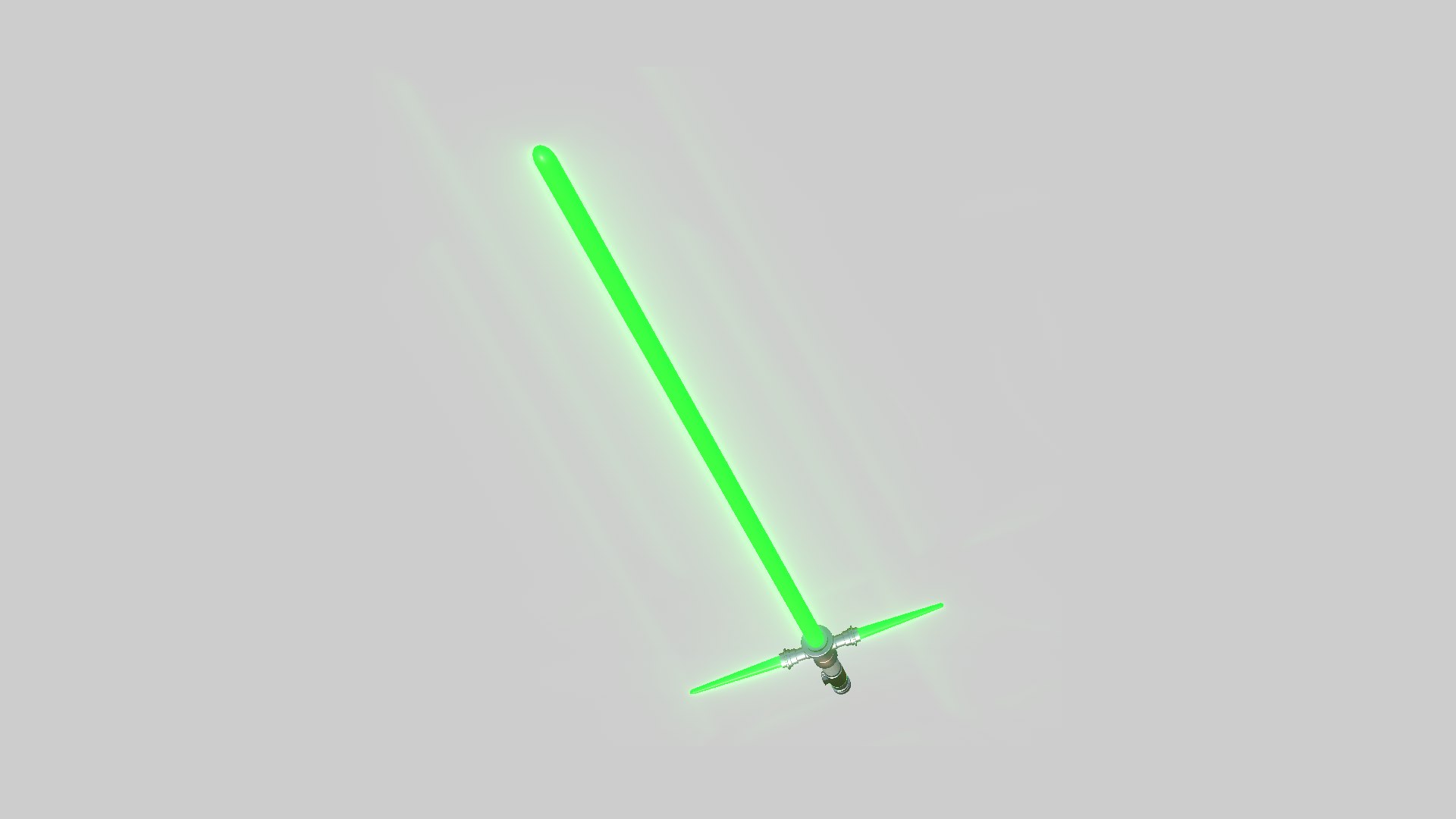 Star Wars Lightsaber Crossguard 04 Green SciFi Weapon 3D Model