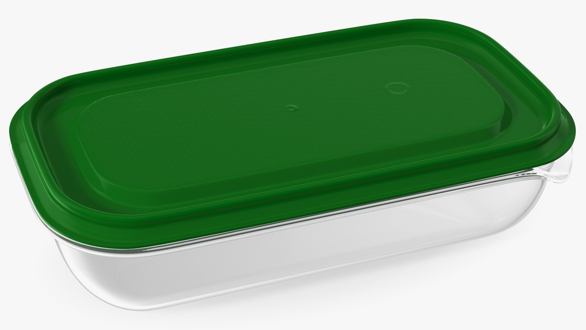 Small Rectangular Plastic Food Container with Lid 3D model preview