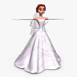 Beautiful Cartoon Bride