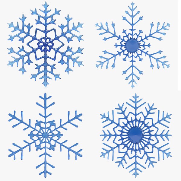 集合和低聚雪花3d模型