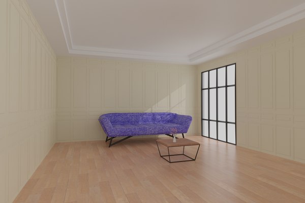 3D living room design interior model