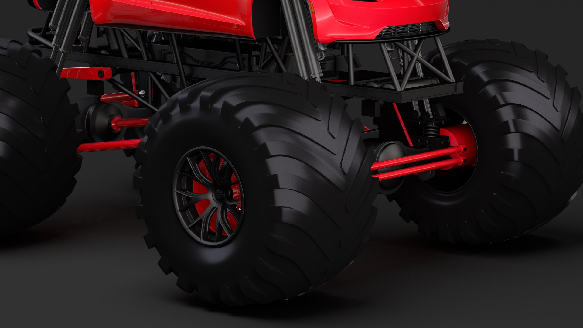 3D Monster Truck Tesla Roadster Model - TurboSquid 1293083