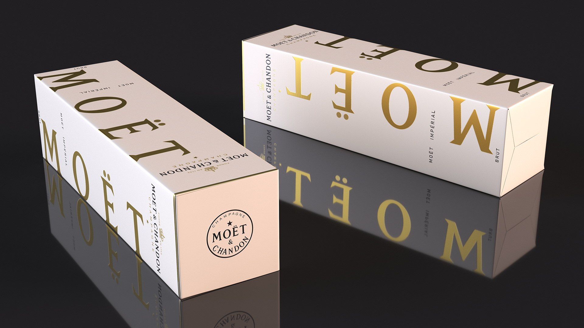 3D Champagne Box Moet And Chandon Brut Imperial - TurboSquid 2276773