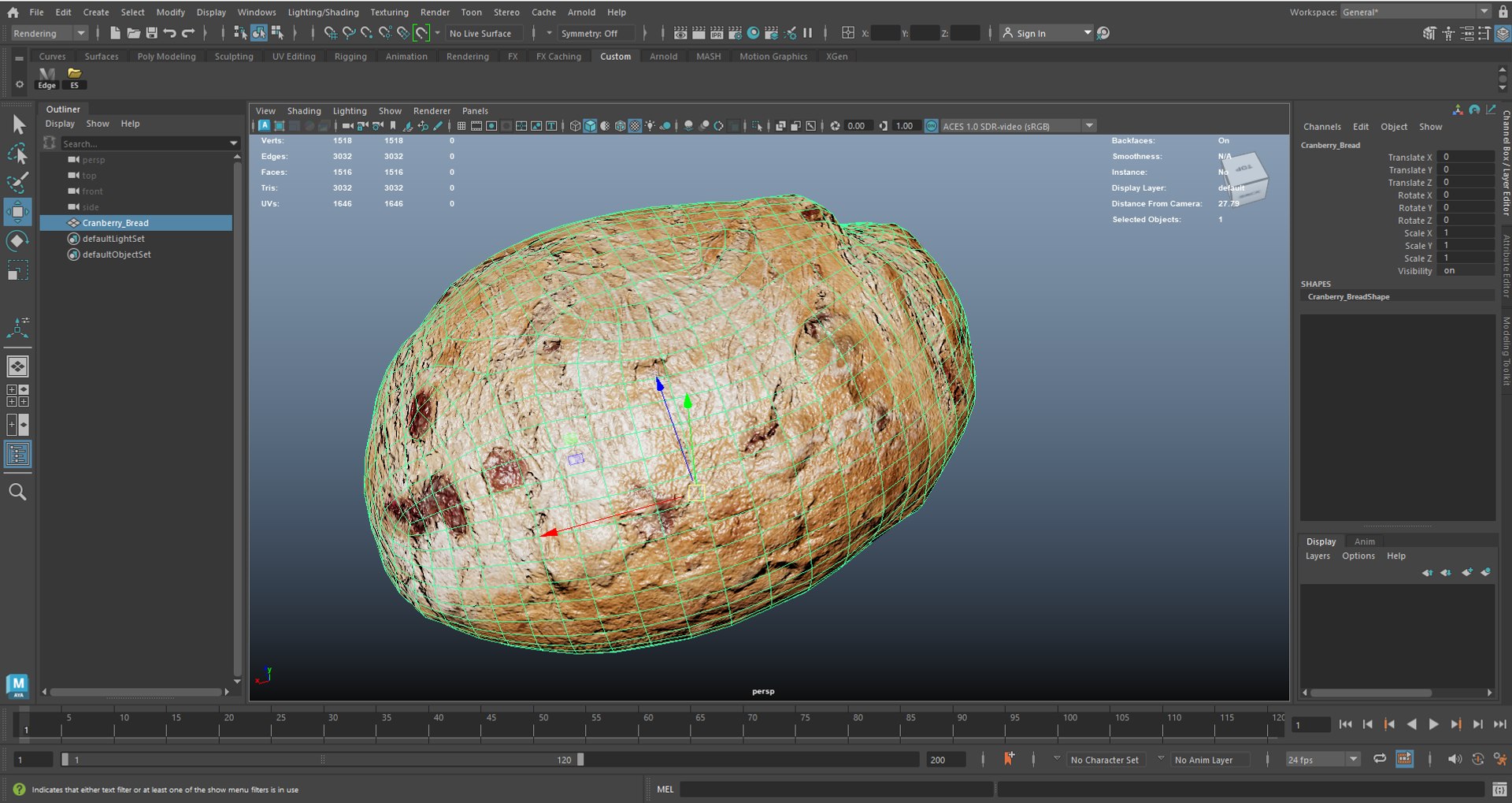 Cranberry Bread AR VR PBR Lowpoly With Game Ready 3d Model Model ...