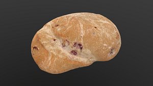 Cranberry Bread AR VR PBR  Lowpoly with game ready 3d Model