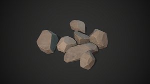 3D Stylized rock