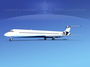 3d model md-90 jet commercial