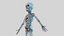 3D model kid boy anatomy