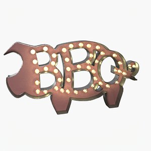 BBQ The Pig Sign model
