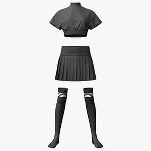 Skirt Top Stockings PBR 3D