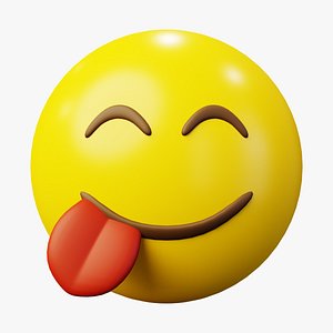 Yummy Face Emoticon Emoji or Smiley