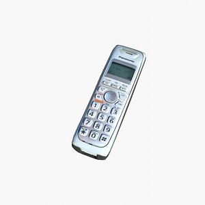 Cordless phone in Blender fbx and glb
