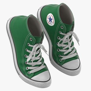 Basketball Shoes Bent Green 3D model
