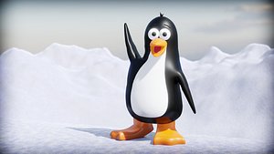 Stylized Penguin 3d Character Rigged 3D model