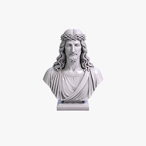3D Jesus Christ Bust Sculpture 3D Printable STL File model