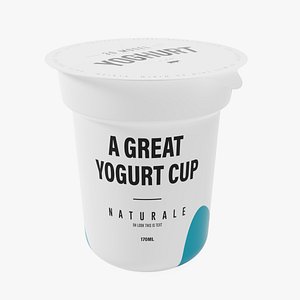 yogurt cup 170ml 3D model