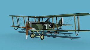 Airco DH-4 V02 Bomber RAF 3D model