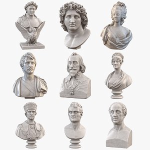 World Historical Figures Bust 3D