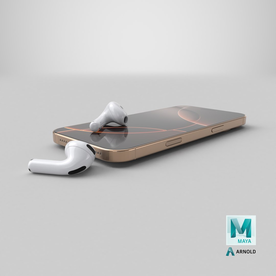 3D model Apple iPhone 16 Pro Max with AirPods 4 Headphones https://p.turbosquid.com/ts-thumb/Ic/xbRjD0/5M/stemcell_maya_arnold_render/png/1735917632/1920x1080/fit_q87/9d369a52fb2ccc857e044c3b8e17567c489cffac/stemcell_maya_arnold_render.jpg