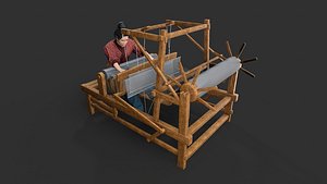 Ancient Chinese Textile worker