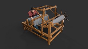 Ancient Chinese Textile worker