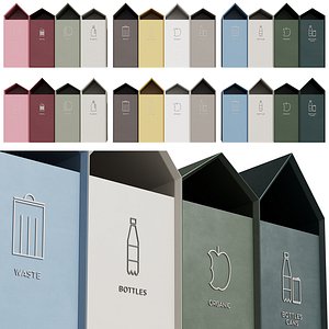 3D 527 exterior and architecture 19 trash cans Recycling Ridge by TreCe