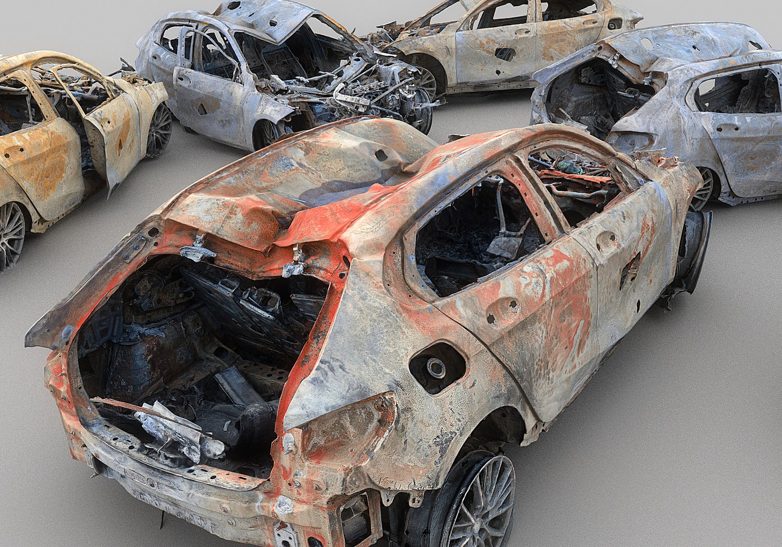 Car Wreck Model - TurboSquid 1817591