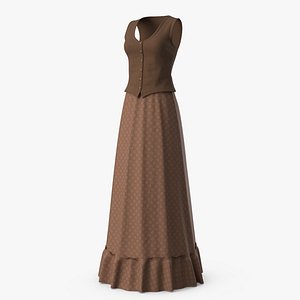 3D Vest and Skirt Female PBR