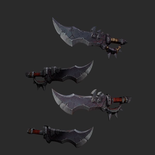 Stylized daggers ready games 3D model - TurboSquid 1253328